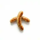 Kalbsbratwurst, gebraten (ohne Zusatz von Fett und Salz)