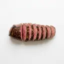 Lamm, Filet, "medium" gebraten (ohne Zusatz von Fett und Salz)