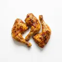 Poulet, Schenkel, mit Haut, gebraten (ohne Zusatz von Fett und Salz)
