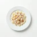 Kohlrüben/Steckrüben, gedünstet mit Speck, in Grundsauce hell/weiß