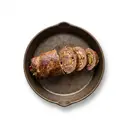 Rind Roulade (Oberschale) gebraten ohne Fett (Pfanne)