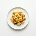 Rührei gebraten mit Paprika