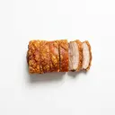 Schwein Bauch (wie gewachsen) tiefgefroren, gebraten ohne Fett (Ofen)