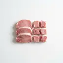 Schwein Fleisch, geringer Feinsehnenanteil, sichtbarer Fettanteil max. 3 - 5 % (S II/III) roh