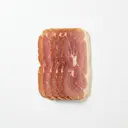 Schwein Rohschinken, mit Fettrand, Rohpökelware, geräuchert