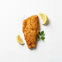 Seelachs paniert, tiefgefroren, gebraten ohne Fett (Pfanne)