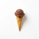 Speiseeis Schokolade, in Waffeltüte