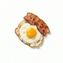 Spiegelei gebraten mit Schinkenspeck