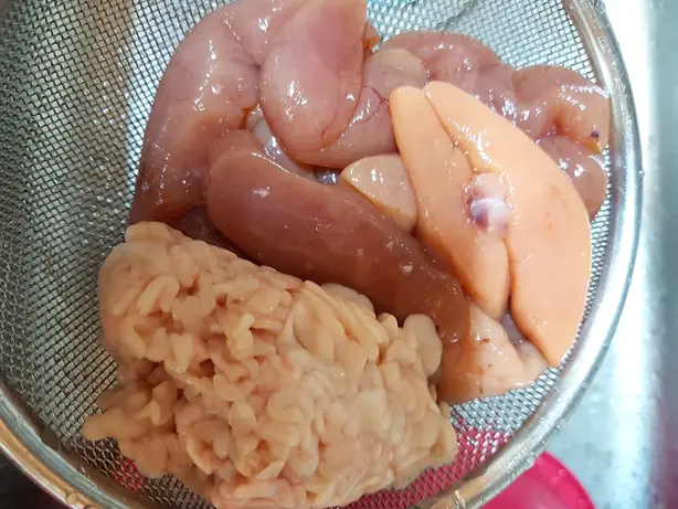 Foto von Mentaiko – Hausgemachter scharf marinierter Pollackrogen – fertig angerichtet
