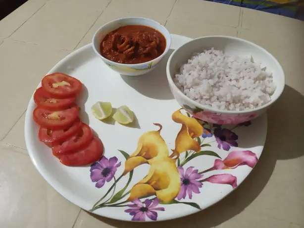 Foto von Goanesisches Garnelen-Balchão (Prawn Balchão) – fertig angerichtet