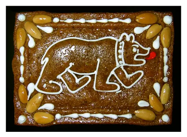 Foto von Berner Haselnusslebkuchen – fertig angerichtet