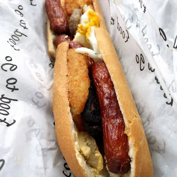 Foto von Irisches Breakfast Roll (Jumbo Frühstücksbrötchen) – fertig angerichtet
