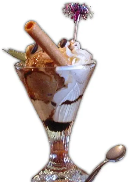 Foto von Café liégeois (Lütticher Eiskaffee) – fertig angerichtet