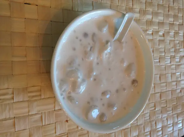 Foto von Bilo-Bilo (Philippinisches Kokos-Dessert mit Klebreisbällchen) – fertig angerichtet