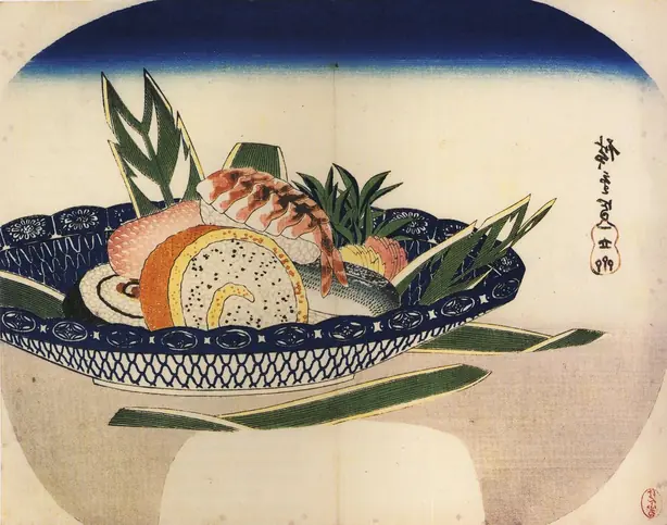 Foto von Chirashizushi (Buntes verstreutes Sushi) – fertig angerichtet