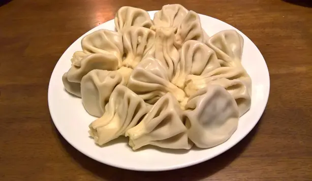 Foto von Georgische Khinkali (Chinkali) – fertig angerichtet