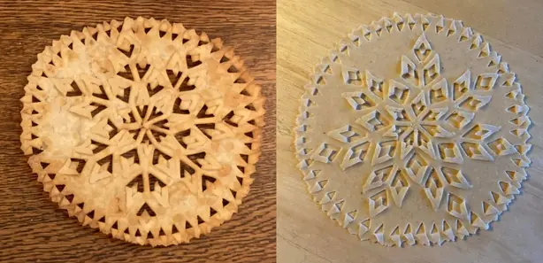 Foto von Isländisches Laufabrauð (Schneeflockenbrot) – fertig angerichtet