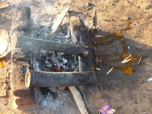 Foto von Indisches Bambus-Hähnchen (Bongu Chicken) – fertig angerichtet