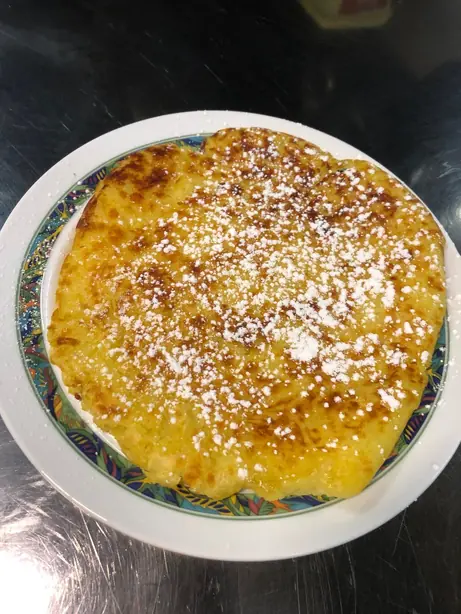 Foto von Rauchemaad (Erzgebirgischer Kartoffelkuchen) – fertig angerichtet