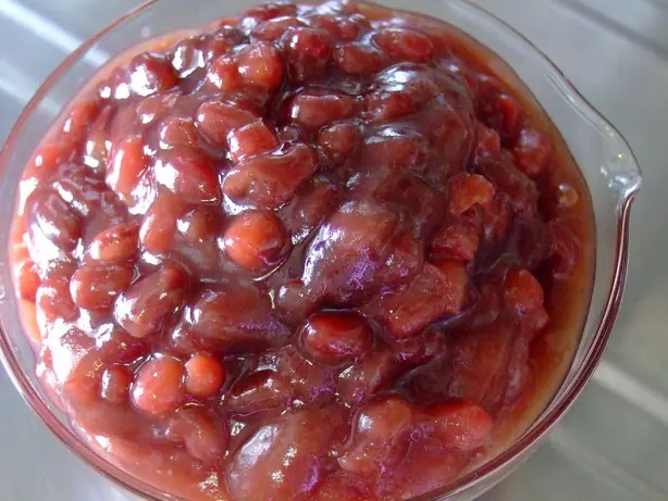 Foto von Süße rote Bohnenpaste (Anko) – fertig angerichtet