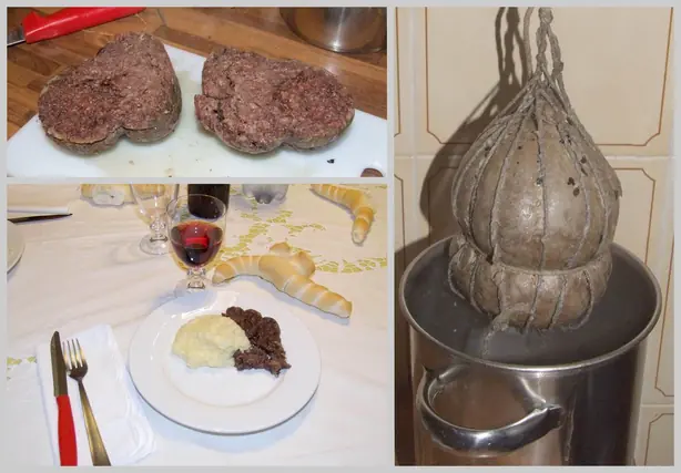 Foto von Salama da Sugo – Die traditionelle Gewürzwurst aus Ferrara – fertig angerichtet