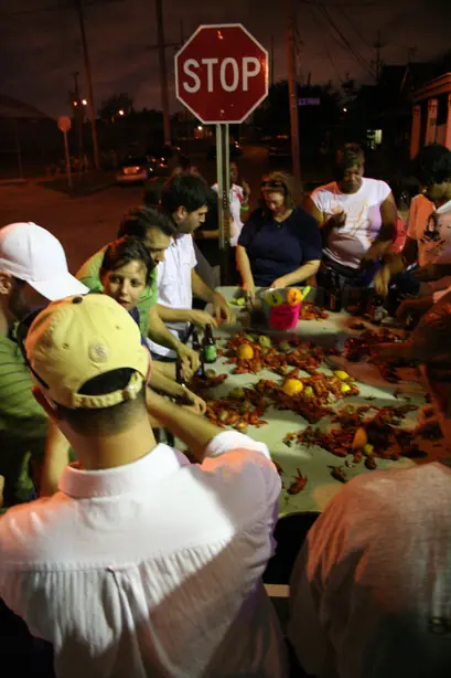 Foto von Amerikanischer Seafood Boil – fertig angerichtet