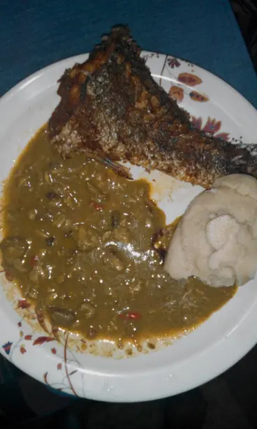 Foto von Miyar Kuka - Die aromatische Baobab-Suppe aus Nord-Nigeria – fertig angerichtet