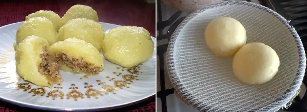 Foto von Polnische Pyzy (Kartoffelklöße mit Speck & Zwiebeln) – fertig angerichtet