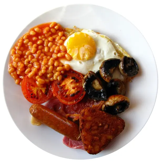 Foto von Traditionelles Ulster Fry (Nordirisches Frühstück) – fertig angerichtet