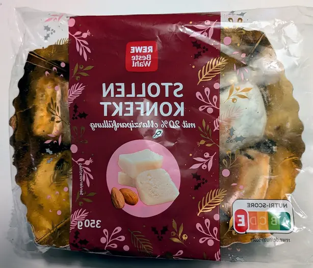 Stollen Konfekt mit Marzipanfüllung - 2025 – Foto: Foto: Jonn Leffmann (CC BY 4.0)