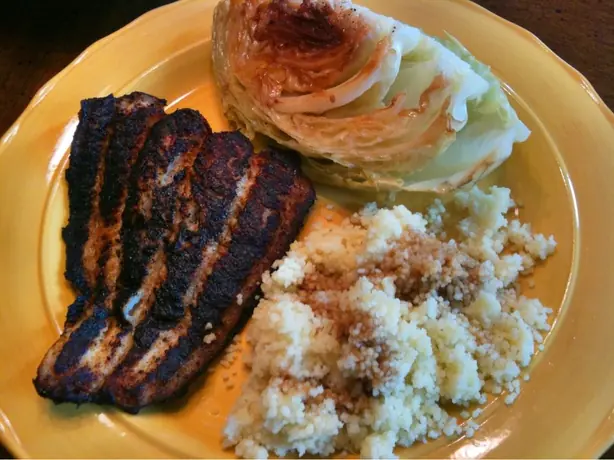 Foto von Blackened Redfish (Cajun-Art) – fertig angerichtet